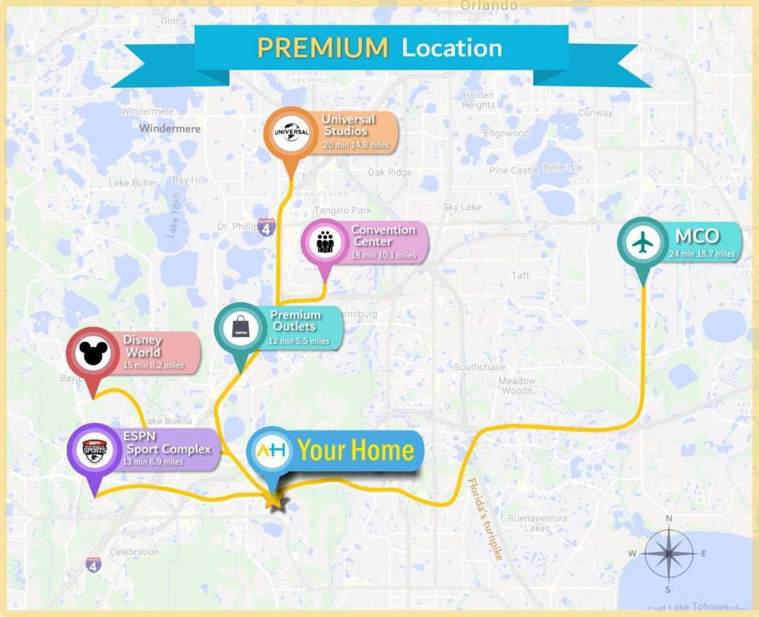Homey 2Br Condo With 2 Clubhouses & Waterpark Kissimmee Dış mekan fotoğraf